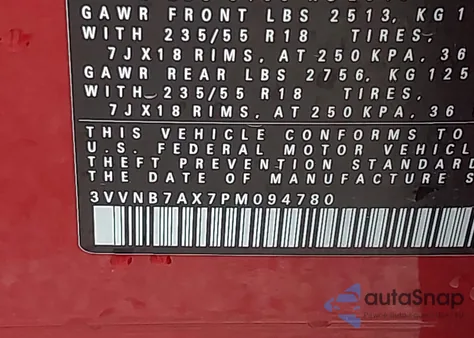2023 Volkswagen Tiguan 2.0T Se from USA, damaged, VIN 3VVNB7AX7PM094780
